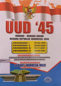 Image of UUD '45 Undang - undang Dasar Negara Republik Indonesia 1945