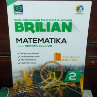 Image of Buku Ringkasan Materi dan Latihan Brilian Matematika untuk SMP/MTs Kelas VIII