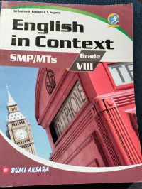 Image of ENGLISH IN CONTEXT SMP/MTS GRADE VIII